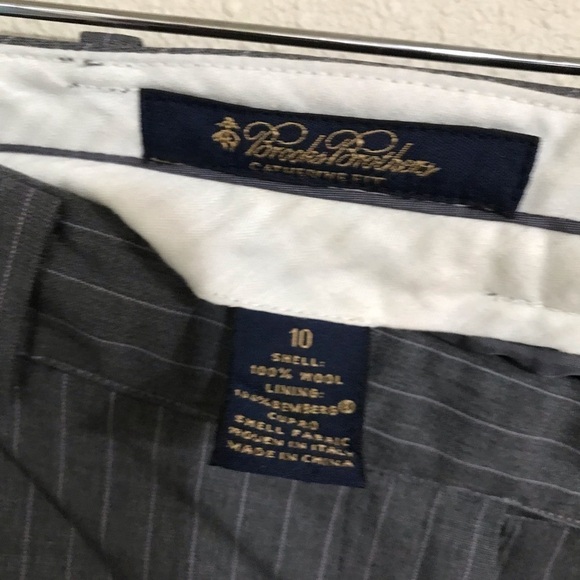 Brooks Brothers size 10 100% wool KATHERINE fit made in Italy Gray pinstriped - Picture 6 of 7